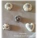 Cabochon decorazione applicazione cuore coccinella quadrifoglio fiore- argento