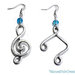 Orecchini A Bottone In Argento Sterling 925 Con Chiave Di Violino E Nota Musicale - Piccoli 7mm - Ipoallergenici In Scatola Regalo
