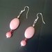 Orecchini pendenti in perle rosa