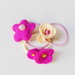 Set 3 codini per capelli: graziosi elastici adornati con fiori di feltro per le vostre bambine 