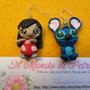 Orecchini Lilo e Stitch Kawaii Fimo