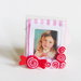Bomboniere 'caramelle': deliziose cornici in feltro e cotone per dolci bambine e calamite per foto ricordo!