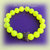 Bracciale giada colorata giallo fluo