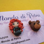 Orecchini Lobo Merida e Orsetto in Fimo