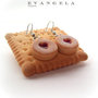 orecchini jam biscotto cuore marmellata fimoperle miniatura kawaii cibo food bijoux handmade