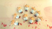 CHARMS miniatura del famoso pupazzo  TOPO GIGIO FIMO   - per creare orecchini bracciali collane, idea regalo compleanno