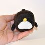 Pinguino Kawaii Portachiavi Cubico, Portachiavi Peluche Plush - REALIZZATO SU ORDINAZIONE