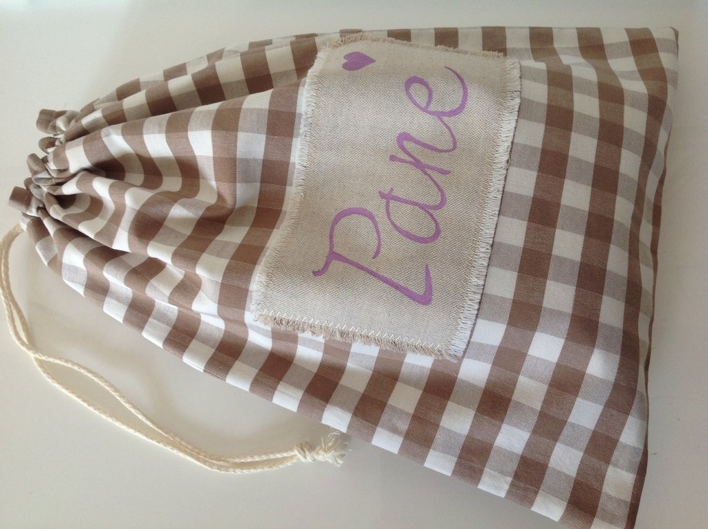 Borsa Per Il Pane, In Cotone, Riutilizzabile, Per Pane Artigianale Fatto In Casa, Con Coulisse, Ecologico, Breathabl (A - Foto 5