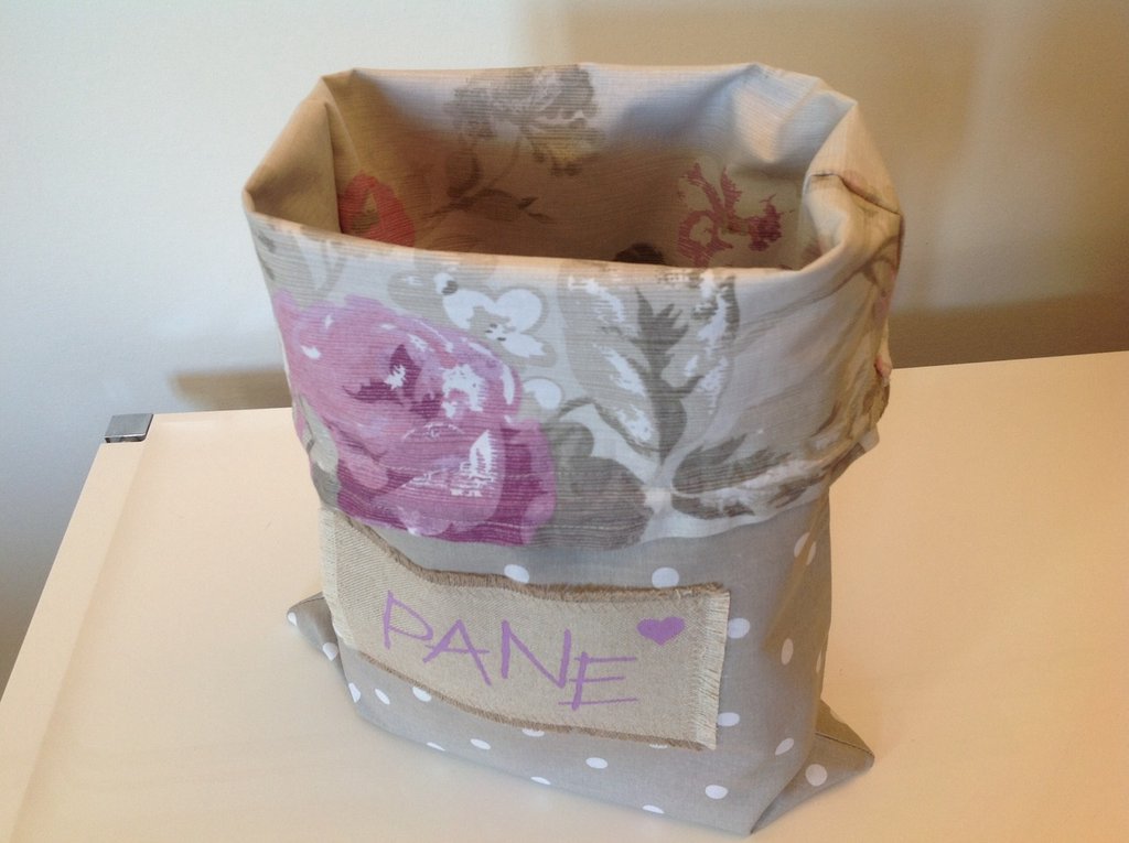 Sacchetto per il pane, dimensioni 44 x 35 cm / Cotone certificato GOTS con rivestimento in plastica per alimenti / Confezione singola o da 2 / Fa durare il pane più a lungo - Italia