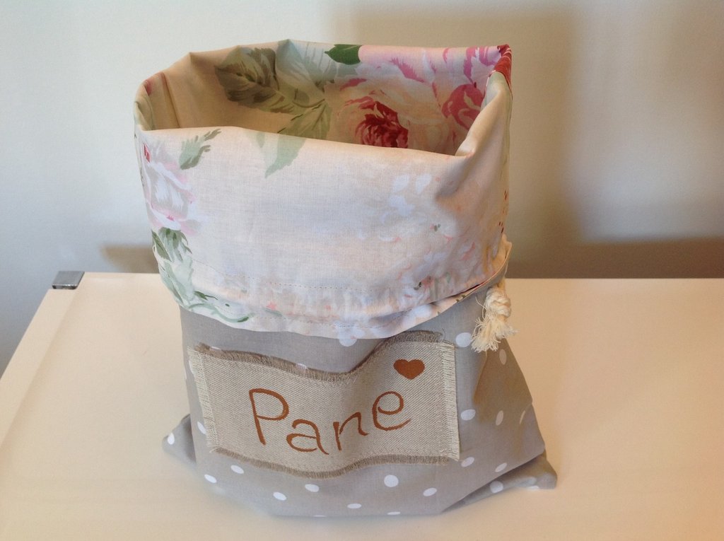 Sacchetto per il pane, dimensioni 44 x 35 cm / Cotone certificato GOTS con rivestimento in plastica per alimenti / Confezione singola o da 2 / Fa durare il pane più a lungo - Italia