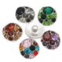 6 BOTTONI A CLIP 20 MM CON STRASS MULTICOLOR  IN PRENOTAZIONE