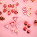 CIONDOLI IN STILE KAWAII - uno a scelta dolcetti: biscottini, cupcake, fette di torta, ciambelle, fragoline, mele  - fimo per orecchini bracciali collane  colore ROSA