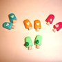 CIONDOLI IN STILE KAWAII - GELATINI GHIACCIOLINI in vari colori a scelta fucsia  arancio verde e azzurro   - fimo per orecchini, bracciali, anelli, collane