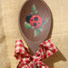 Mestolo decorativo in legno, coccinelle