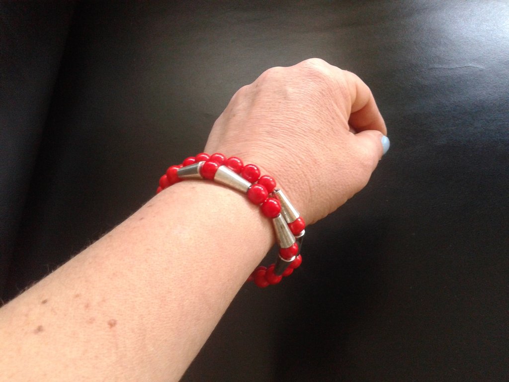 Bracciale Uomo In Giada Verde E Chiusura A Moschettone - Foto 11