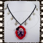 EDIZIONE LIMITATA! Collana Malefica, cammeo fotografico 30x40, bronzo ottone - Maleficent, regine cattive, goth lolita pin up