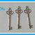 3 charms chiave 46x15mm