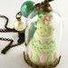 Collana campana vetro con miniatura torta 3 piani