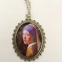 Collana Arte Vermeer, Cammeo in Vetro, Ragazza Orecchino di Perla