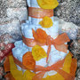 Torta di Pannolini fatta a mano per nascita o battesimi