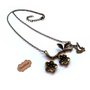 Collana Natura Fiori Di Ciliegio rametto in primavera e Colomba bronzo