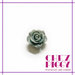 1 x cabochon a forma di fiore - Grigio 14 mm
