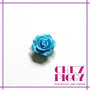 1 x cabochon a forma di fiore - Azzurro 14 mm