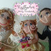Cake topper matrimonio “Loving Trio” (personalizzabile)