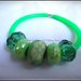 Bracciale in caucciù e perle Trollbeads - Colore Verde Fluo
