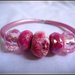 Bracciale in caucciù e perle Trollbeads  - Colore Malva Satinato