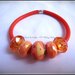 Bracciale in caucciù e perle Trollbeads - Colore Arancione