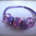Bracciale in caucciù e perle Trollbeads  - Colore Viola satinato