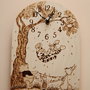 Orologio da parete - pirografia su legno per cameretta con Winnie Pooh - personalizzabile
