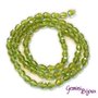 Lotto 10 perle in vetro gocce sfaccettate 9x5 verde peridot