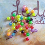 Lotto 50 perle multicolore 6mm