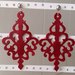 Orecchini chandelier in pelle colore rosso