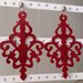 Orecchini chandelier in pelle colore rosso