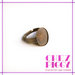 1 x base anello con cameo - color bronzo + vetrino