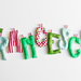 FRANCESCO: ghirlanda di lettere di stoffa imbottite per decorare e personalizzare la cameretta del vostro bambino!