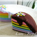 Torta arcobaleno in feltro - giocattolo per bambini