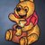 Quadro fatto a mano con fili di seta - Winnie the pooh