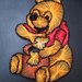 Quadro fatto a mano con fili di seta - Winnie the pooh