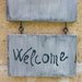 Insegna "Welcome"