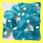 10 perle vetro turchesi 15mm