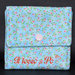 Taschina Pochette Portaspicci portamonete, portasoldi, pochettina cotone 100% fantasia azzurra a fiori