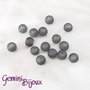 Lotto 20 Perle tonde Frosted effetto ghiaccio 6mm grigio