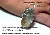 Tutorial -Come fare un ciondolo tecnica Tiffany- Pietra quarzo citrino-Online File digitale-DIY- - Italiano and English 