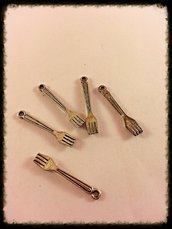 Charm forchetta ciondolo miniatura