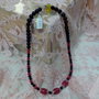 C 010 - Collana girocollo perle rosse/nere