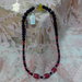 C 010 - Collana girocollo perle rosse/nere